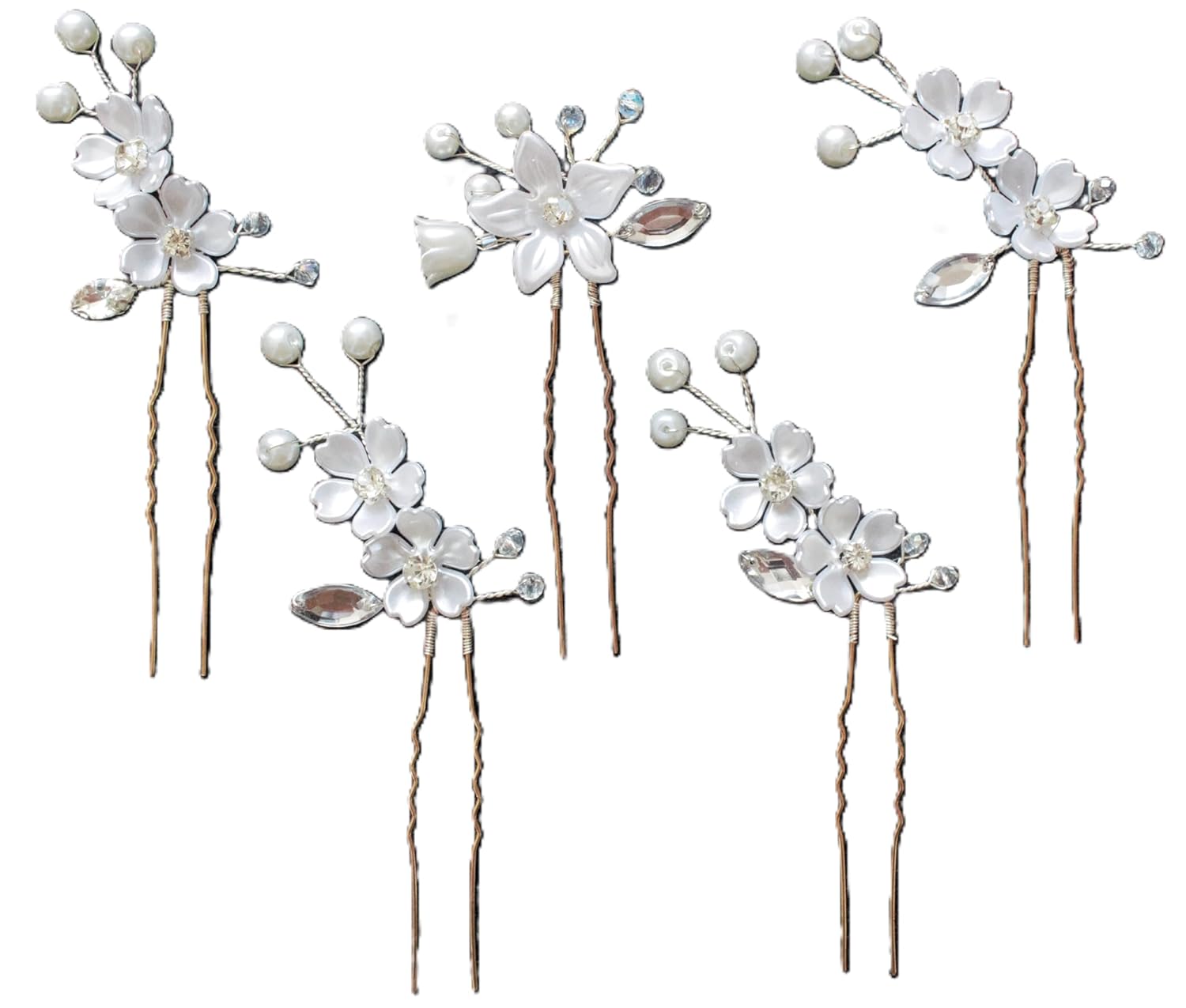 Bridal updo hair pins set