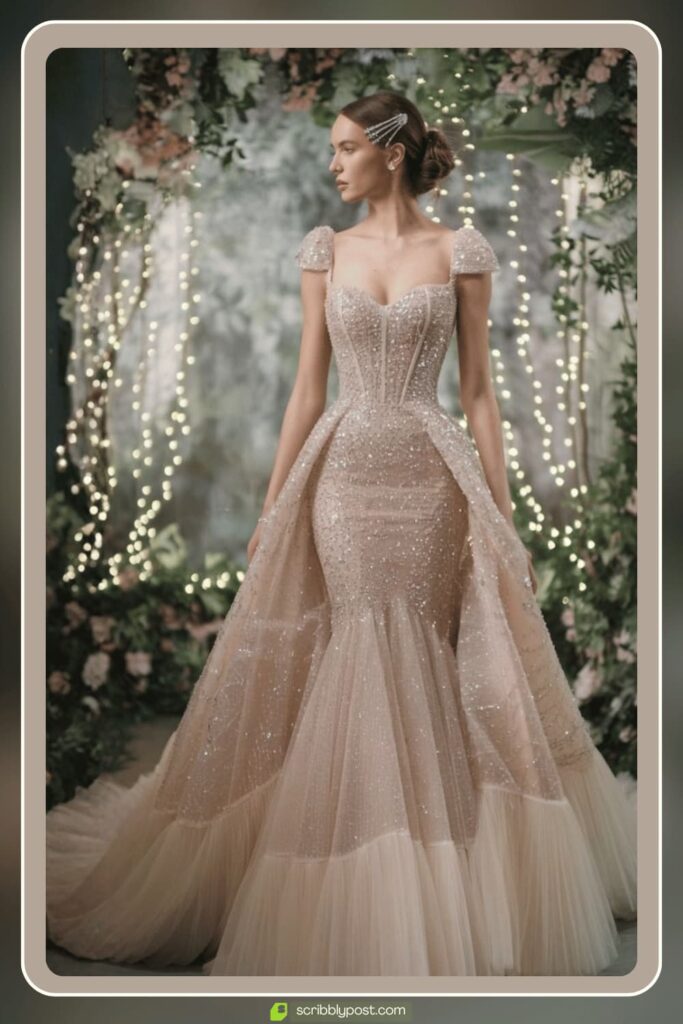 Champagne Sparkle Couture Gown