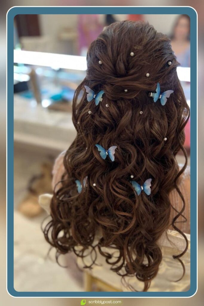 Curls with Butterfly Clips