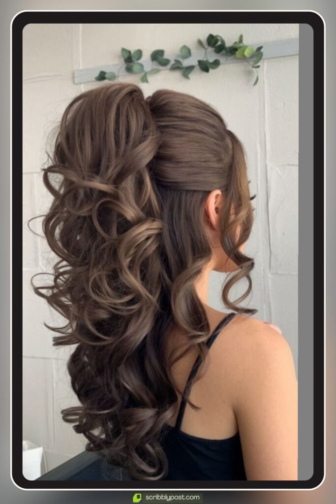 Voluminous Curly Ponytail