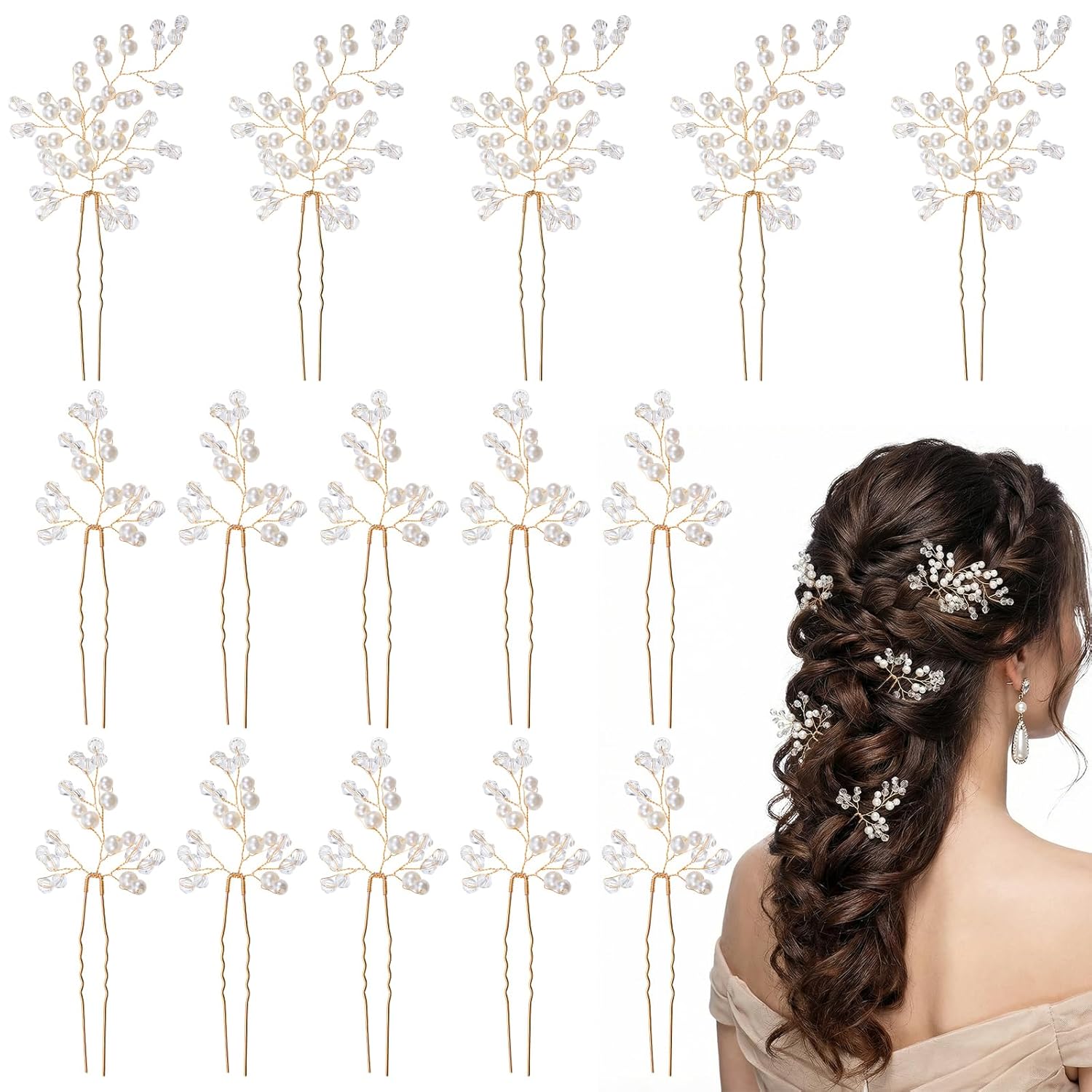 baby's breath hair pins