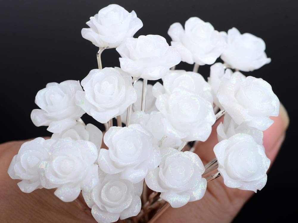 rose hair pins bridal