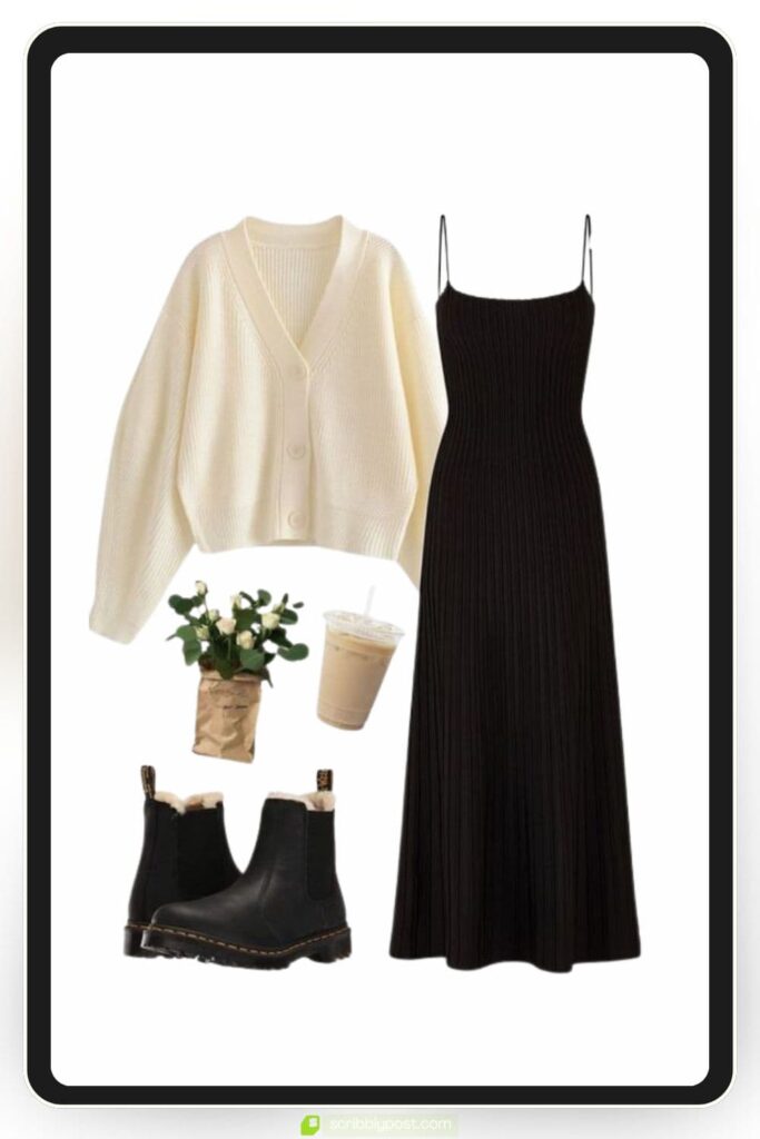 Cozy Black Dress Vibes