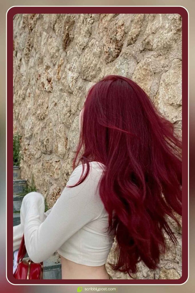 Bold Crimson Red Long Hair