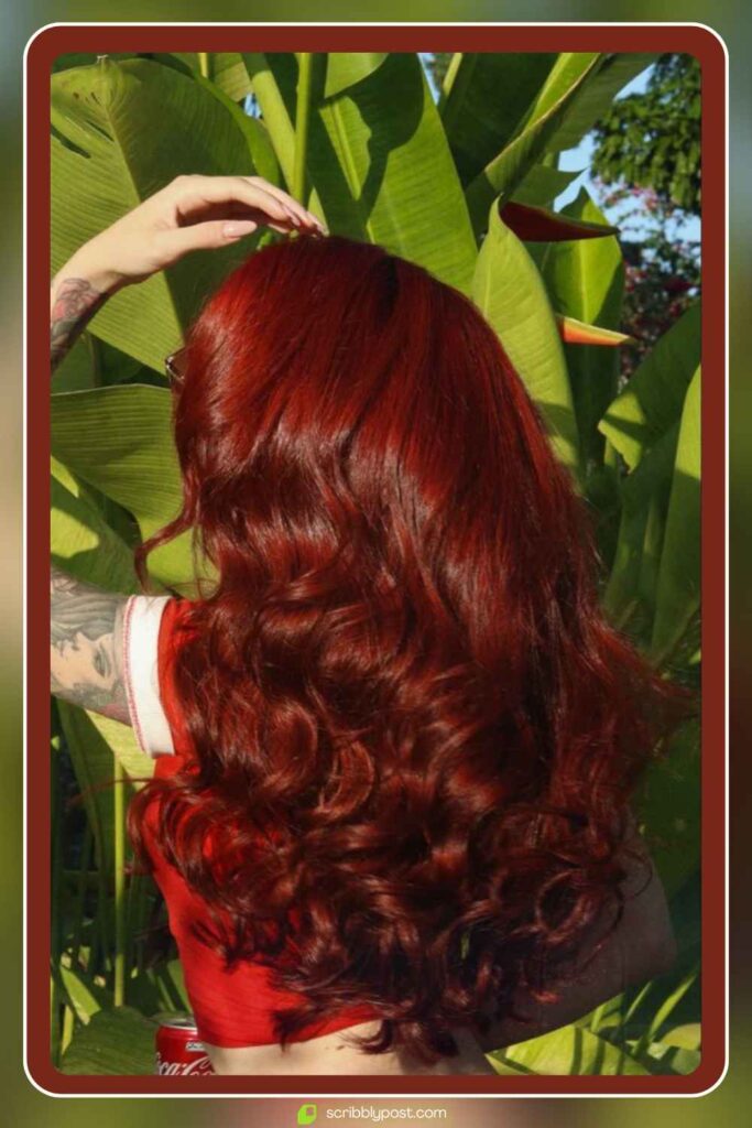 Copper Red Glossy Curls