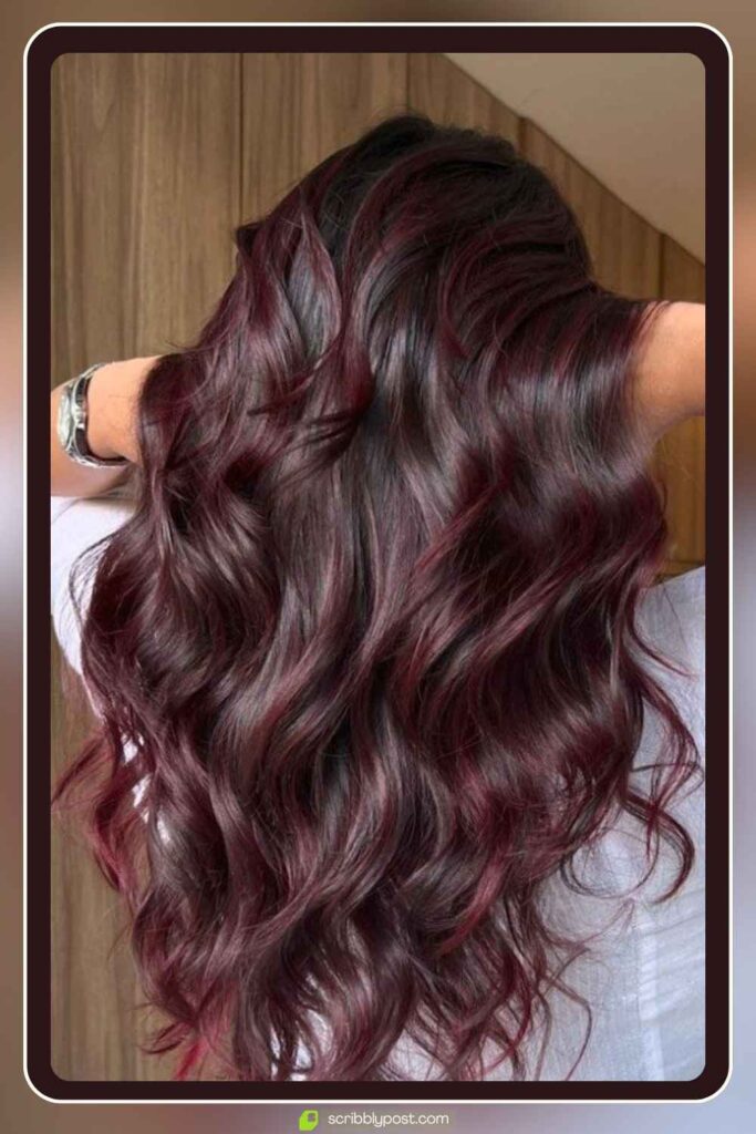 Deep Burgundy with Natural Waves