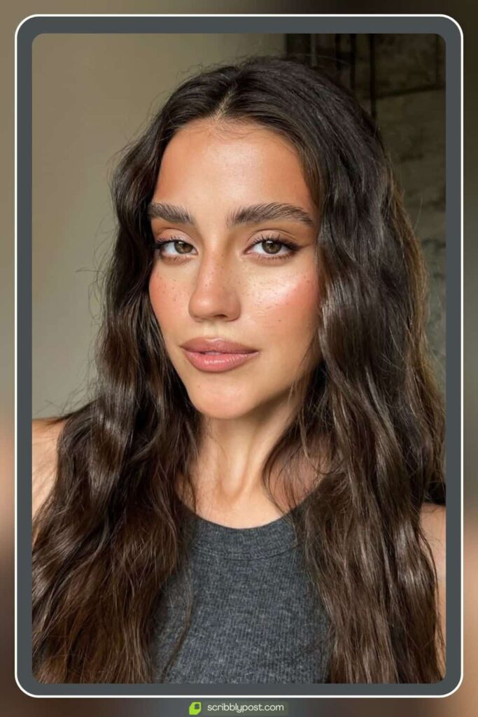 Freckled Soft Glam Look