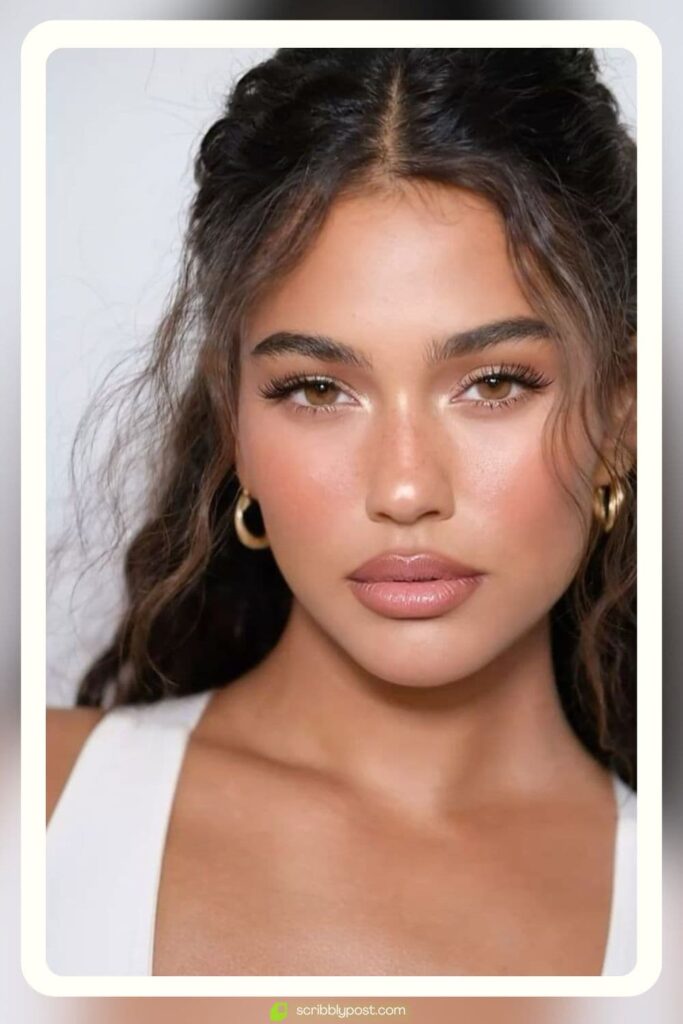 Glowy Bronze Blush Look