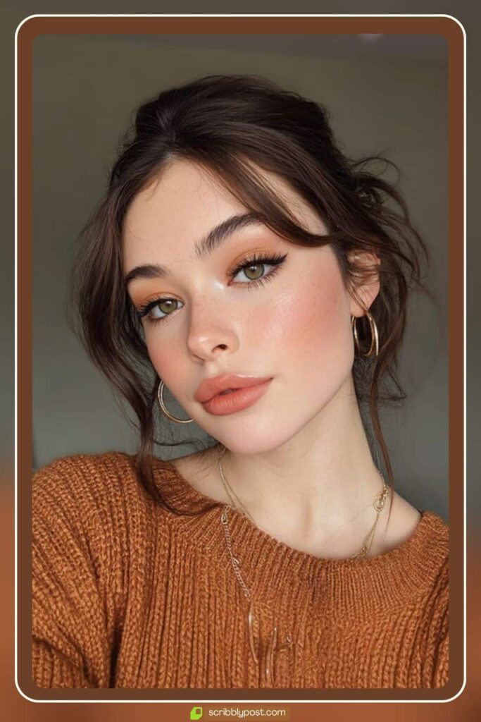 Peachy Warm-Tone Makeup