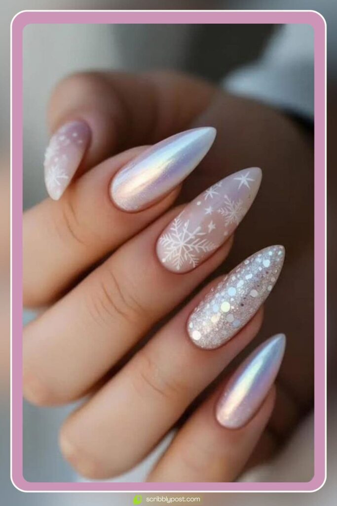 Pearly Pastel with Snowflake & Glitter Mix