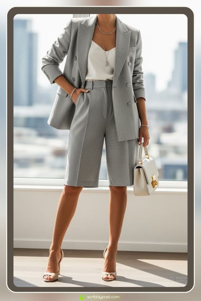 Blazer and Longline Tailored Shorts