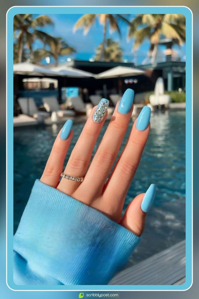 Blue Summer Nails