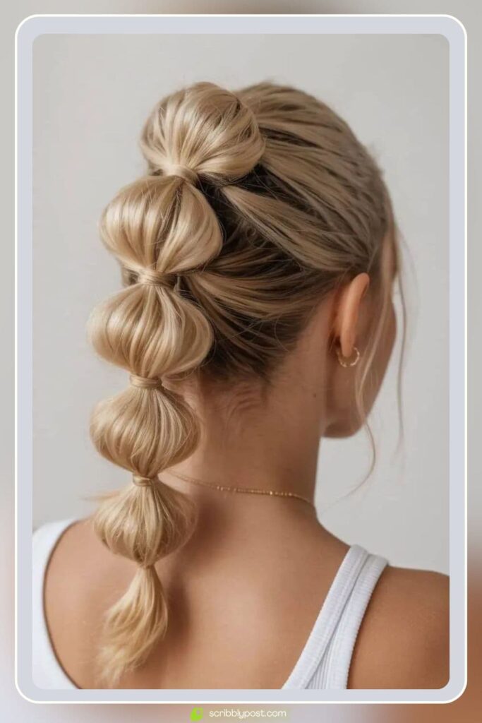 Bubble Ponytail Hairstyle 