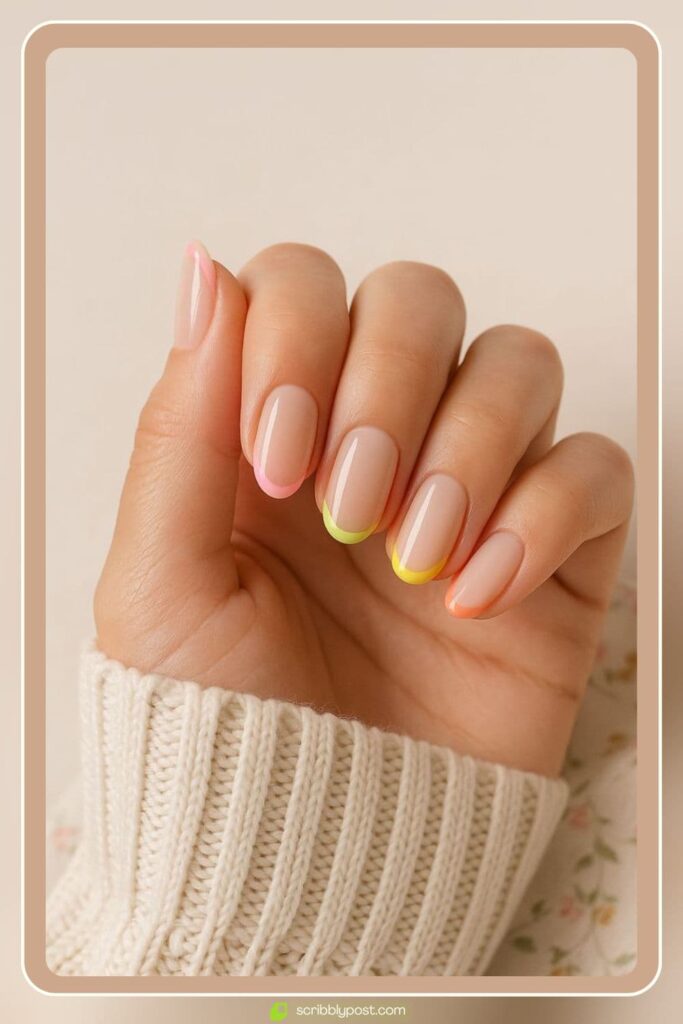 Pastel Micro French Tips