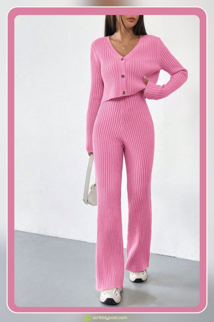 Ribbed Knit Matching Co-ord Set