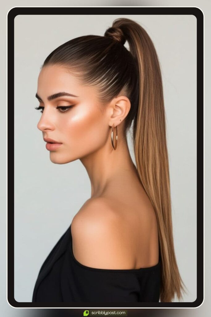 Sleek Ponytail Hairstyle 