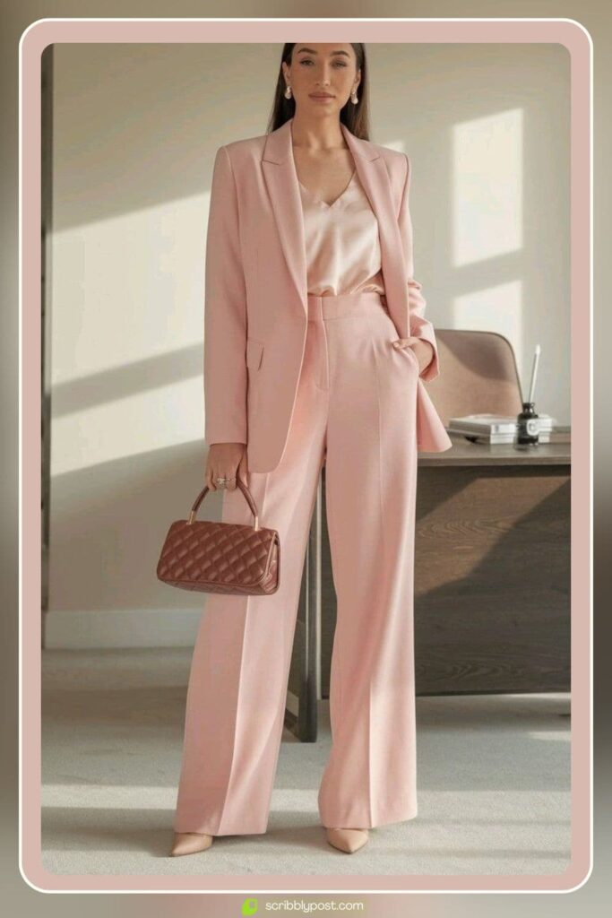 Tailored Pastel Pantsuit
