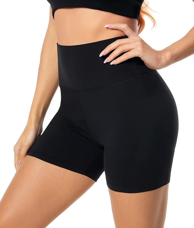 Black High Waist Bike Shorts