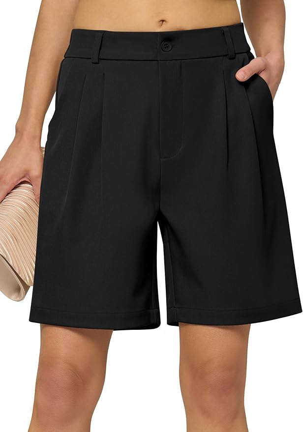 Black Tailored Bermuda Shorts