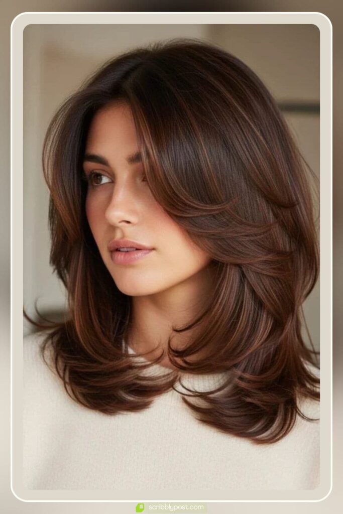 Butterfly Cut Hair Short at Collar Length