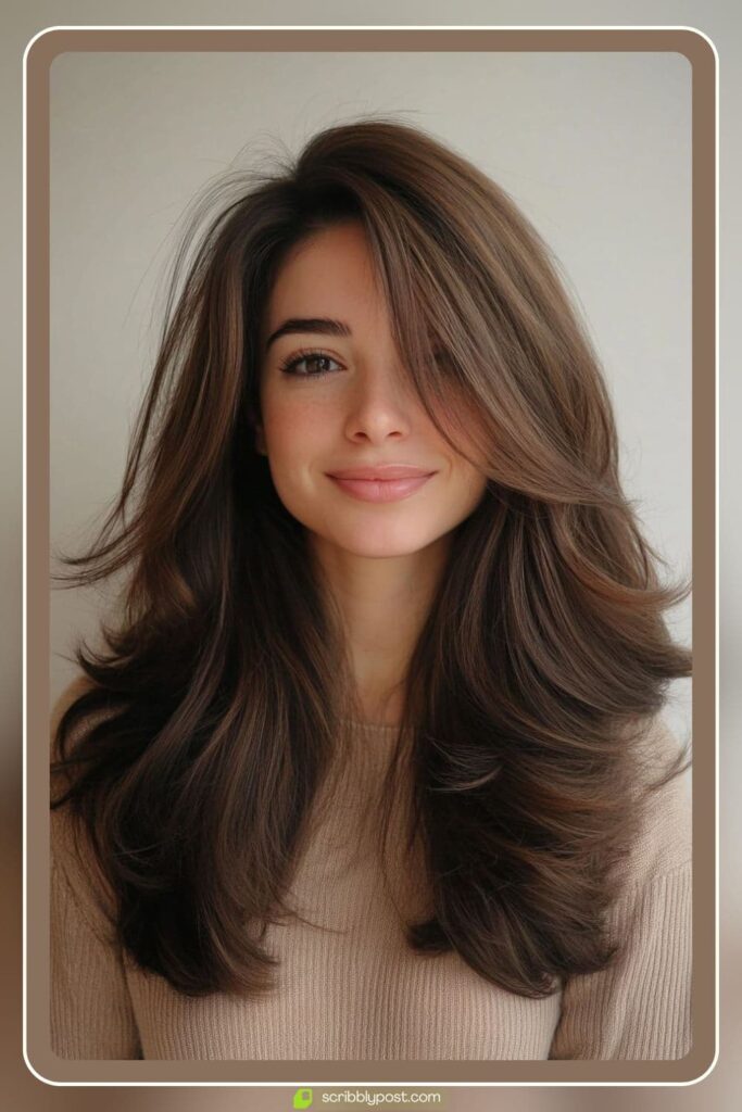 Butterfly Cut Straight Hair with Blowout Volume