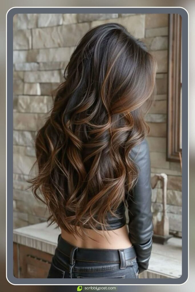 Butterfly Cut Wavy Hair with Textured Ends