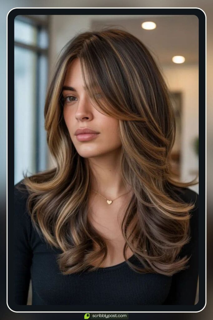 Butterfly Hair Cut with Money Piece