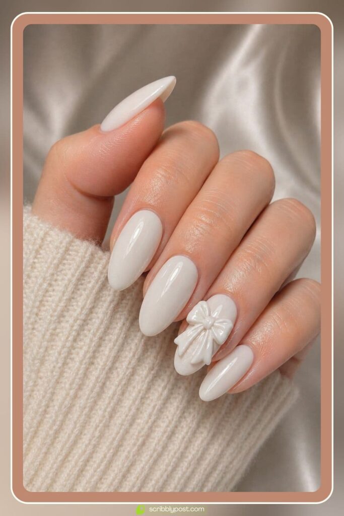 Coquette Bow Nails in 3D Sculpted Style
