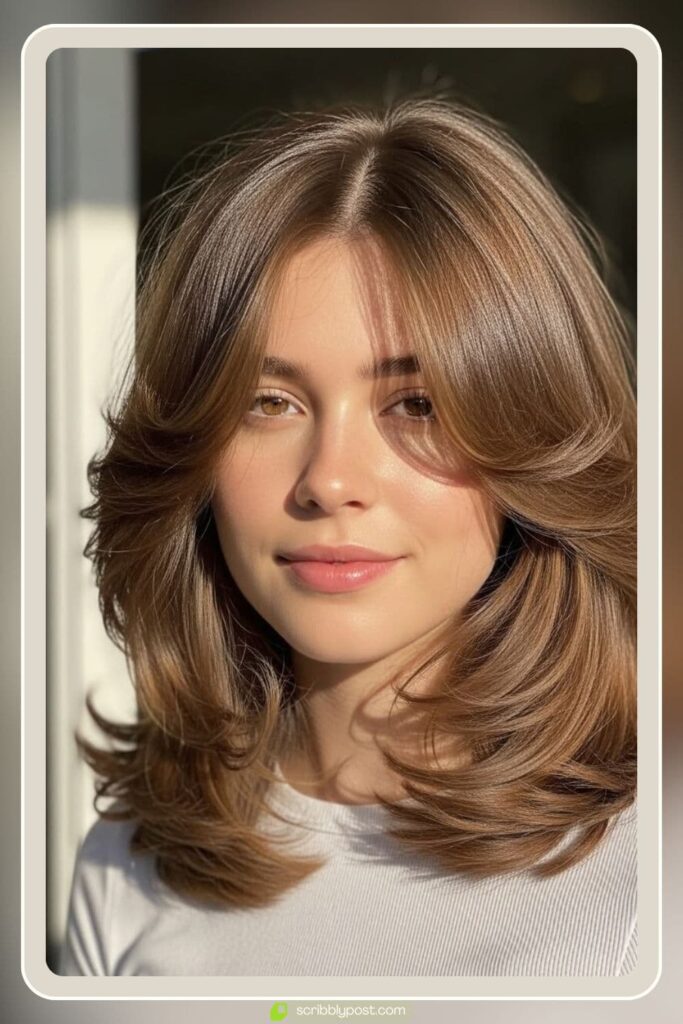 Curtain Bangs with Layers Short Hair