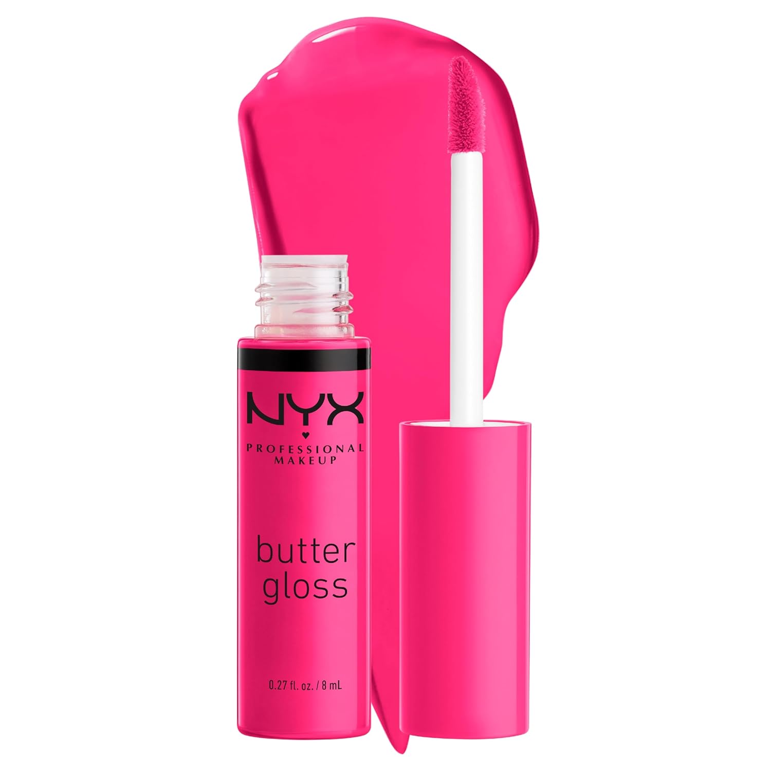 Hot Pink Lip Gloss High Shine