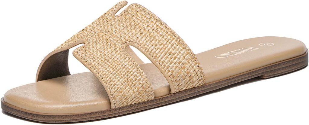 Leather Slide Sandals