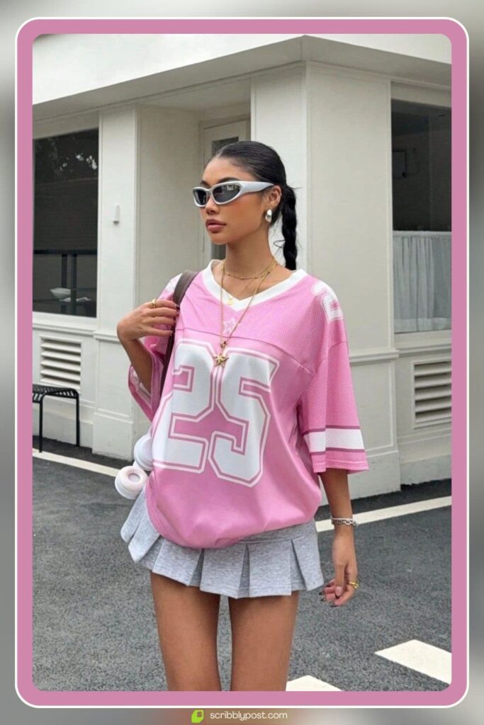 Mini Skirt and Jersey-Style Top