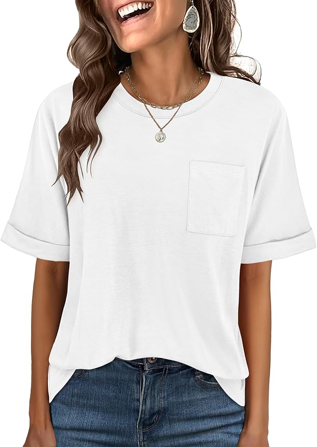 Oversized White Pocket Tee