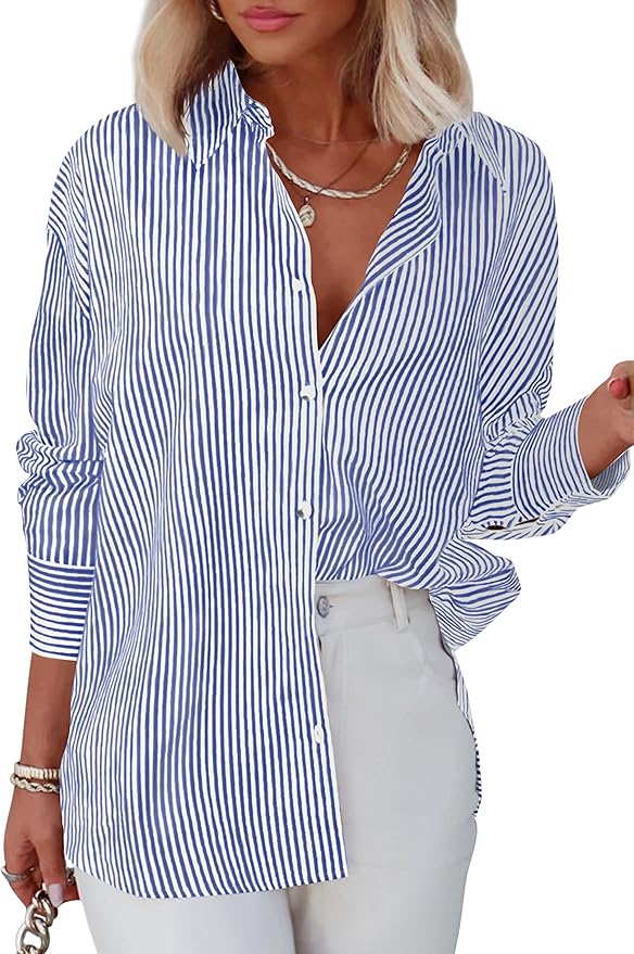 Oversized Striped Oxford Shirt