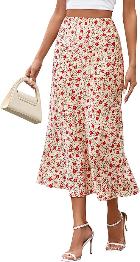 Printed Midi Skirt
