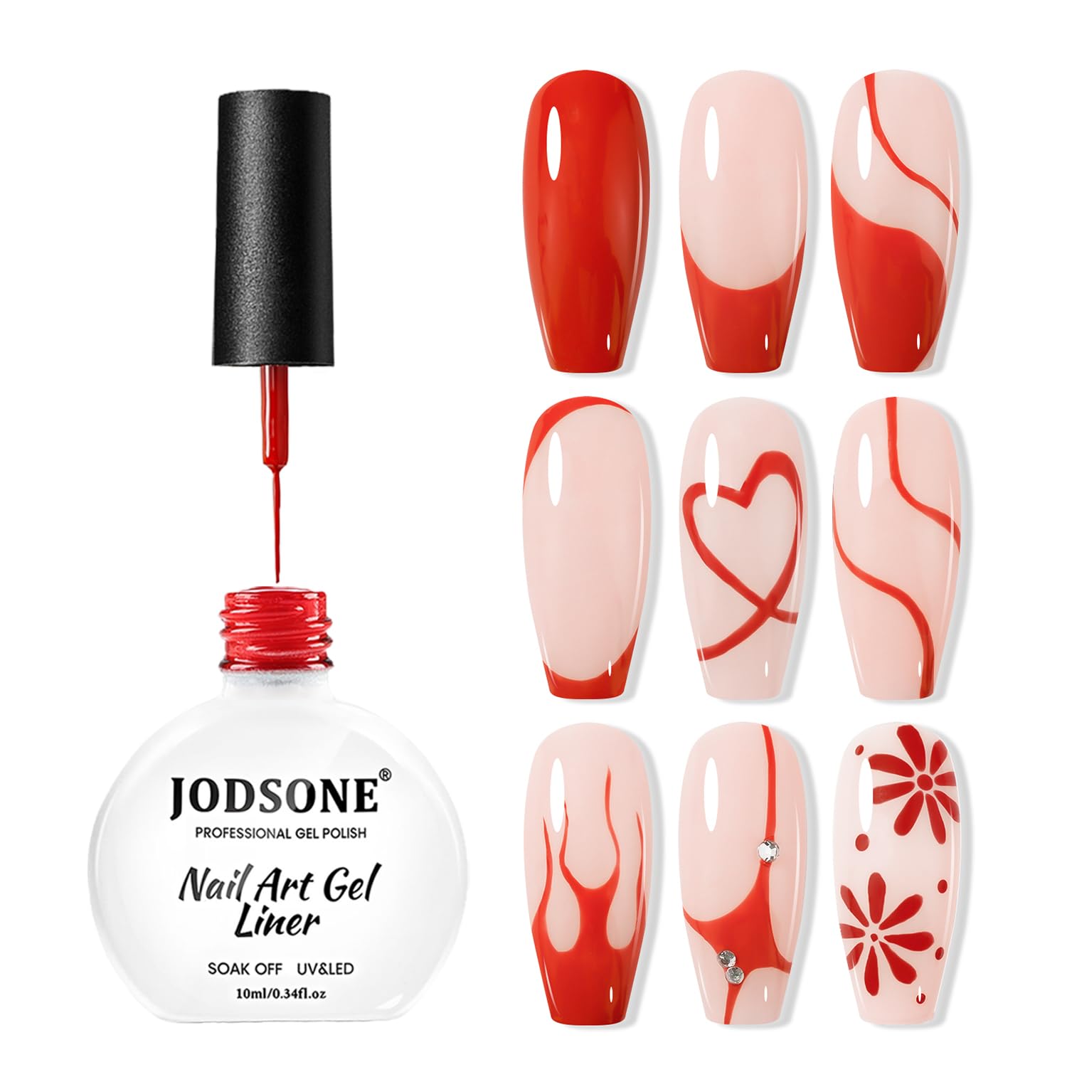 Red Gel Nail Polish For Details