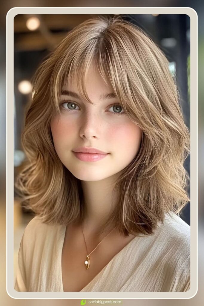 Short Curtain Bangs with Layers