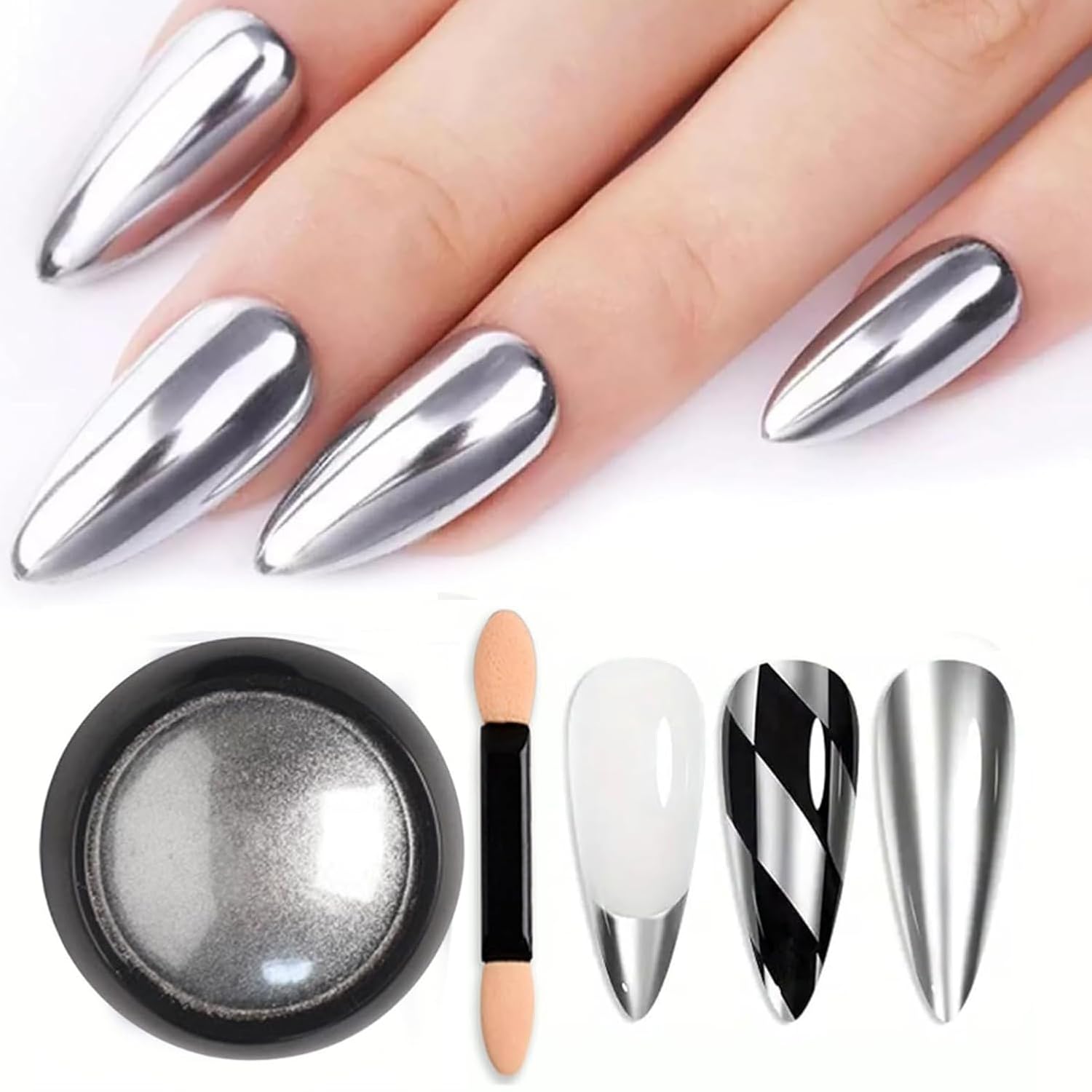 Silver Chrome Nail Powder