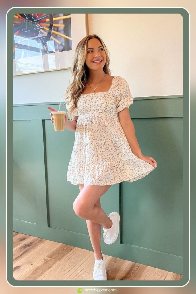 Sundress and Chunky Sneakers