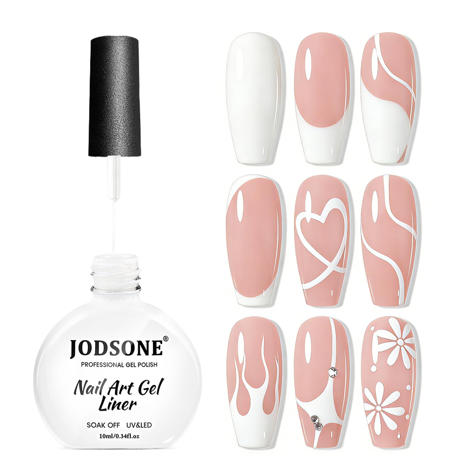 White Nail Art Liner Thin