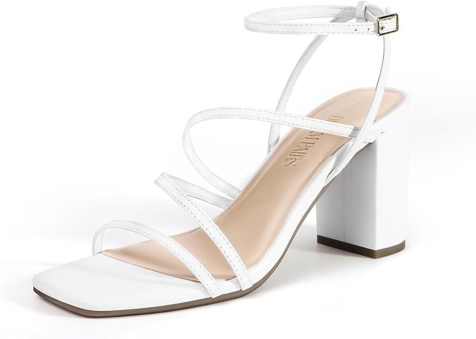 White Strappy Heels