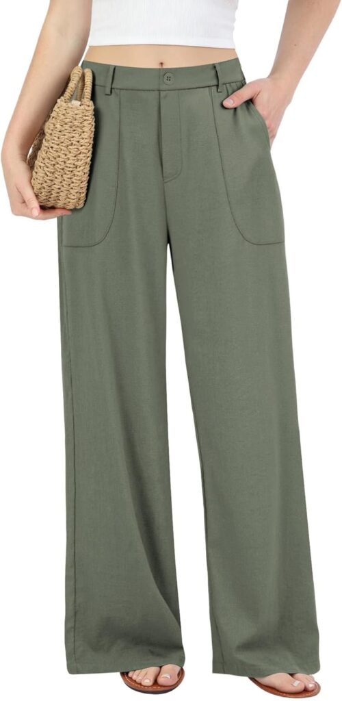 Wide-leg Pants Linen