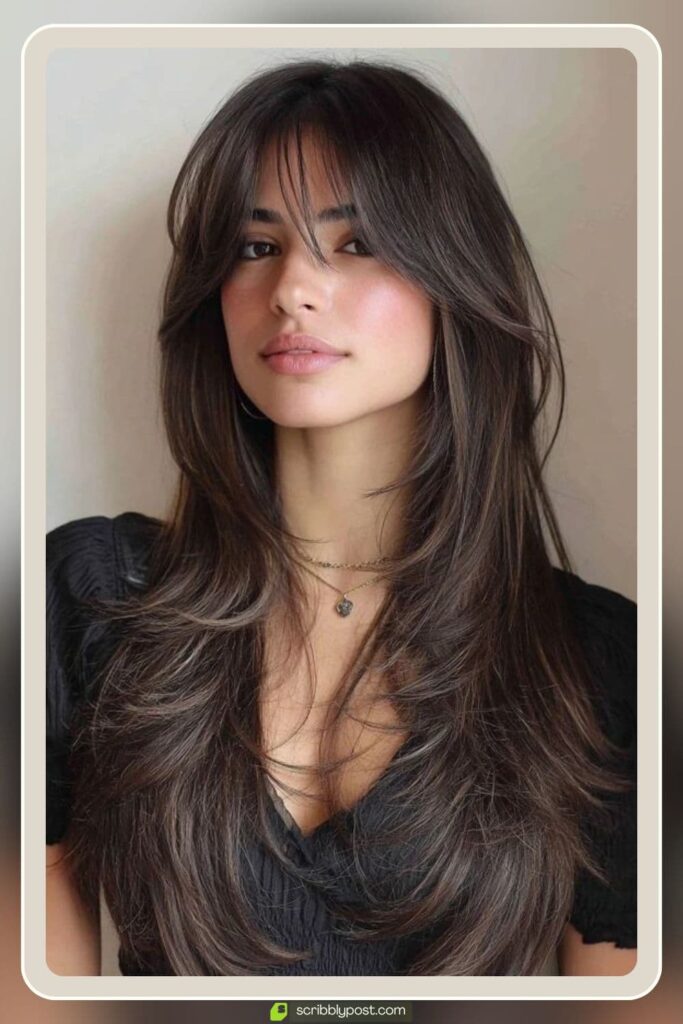 Wolf Cut with Curtain Bangs and Layers