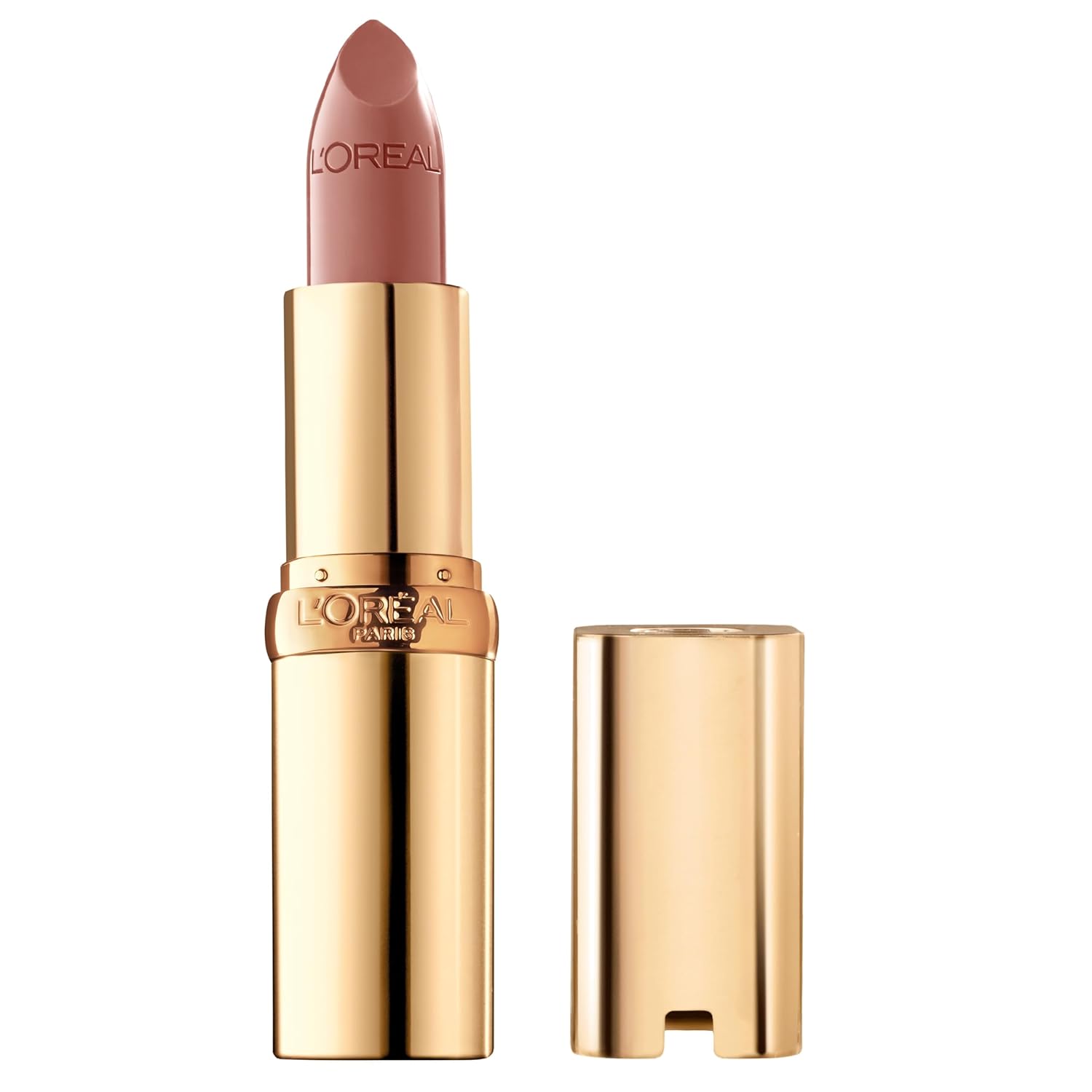 nude pink satin lipstick soft glam brown eyes nude lip look