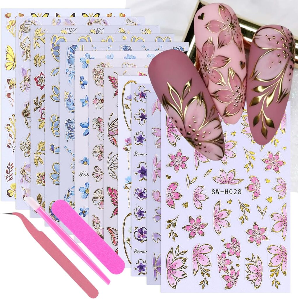 3d Flower Nail Stickers