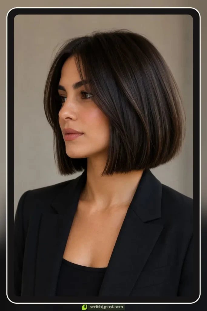 Blunt-Front Layered Bob