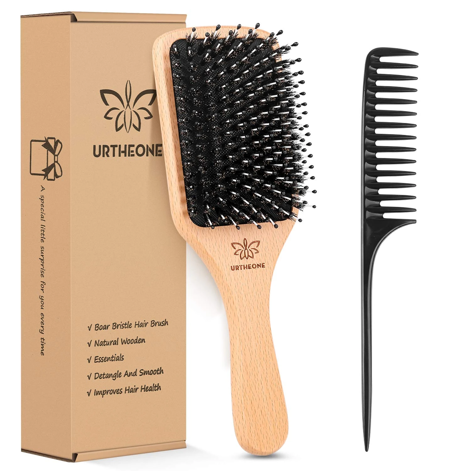 Boar Bristle Paddle Brush