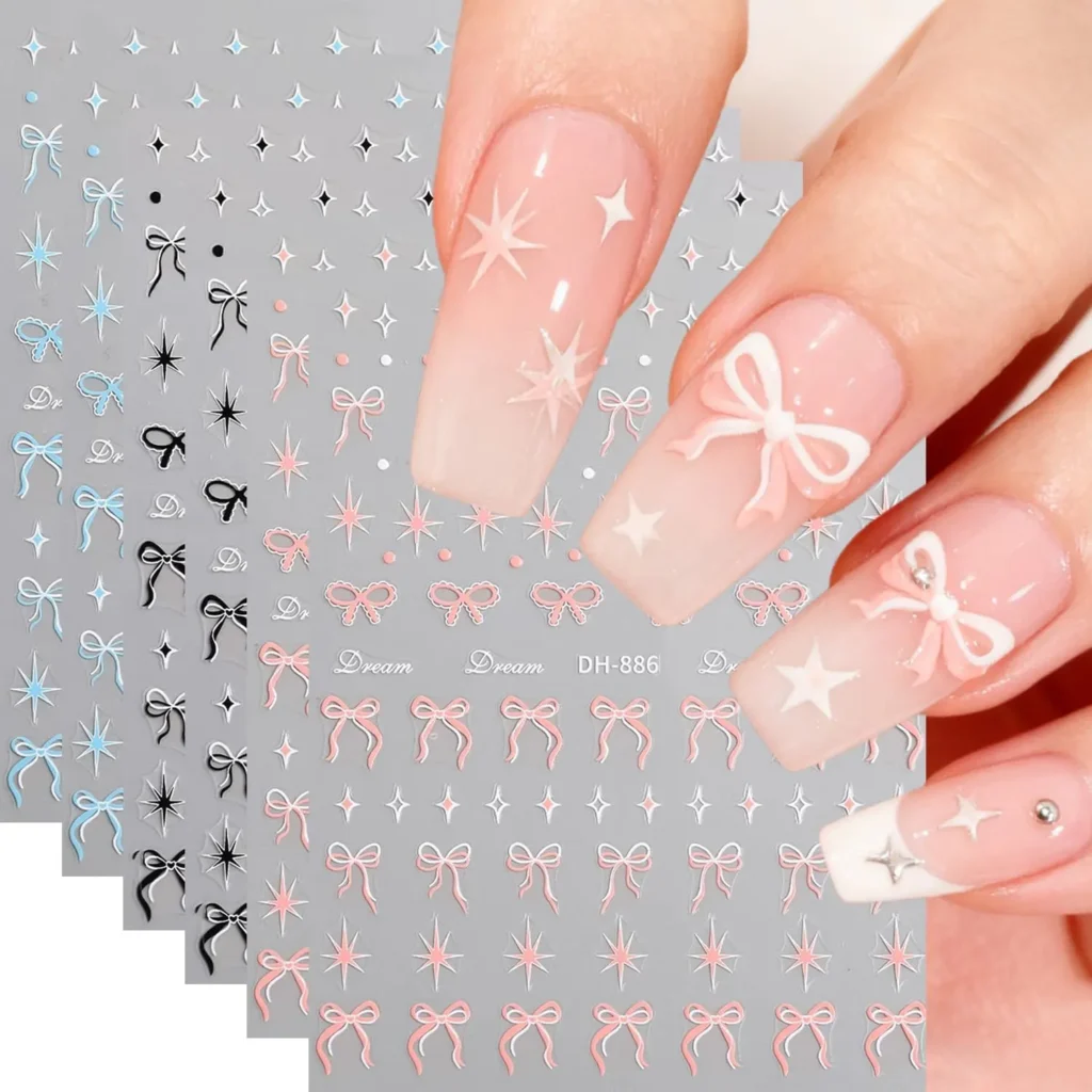 Bow Nail Stickers Set