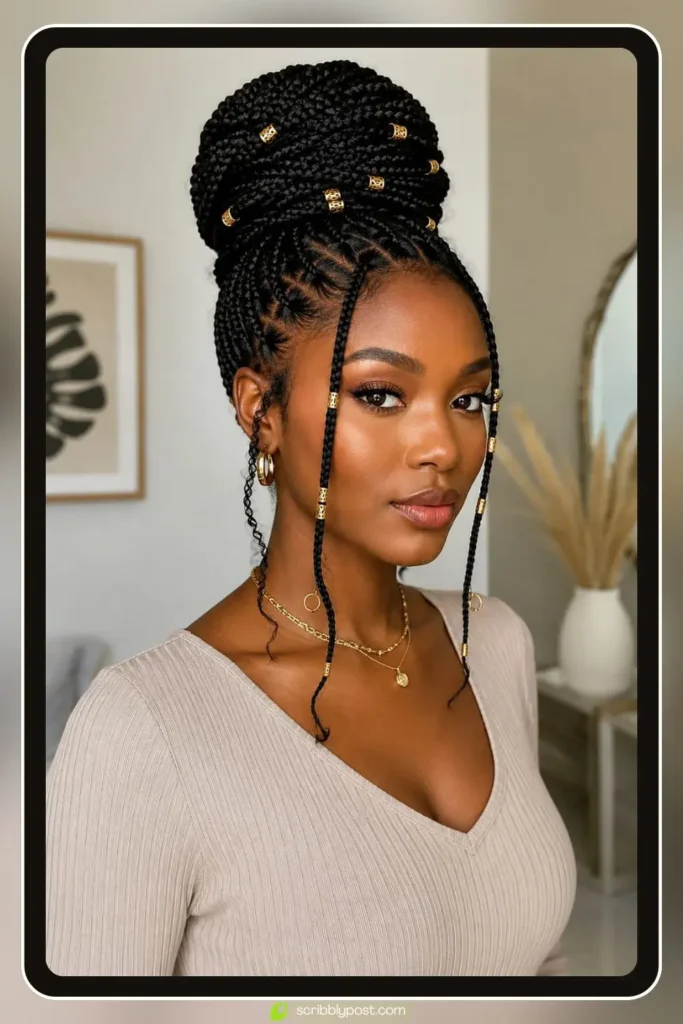 Box Braid Updo
