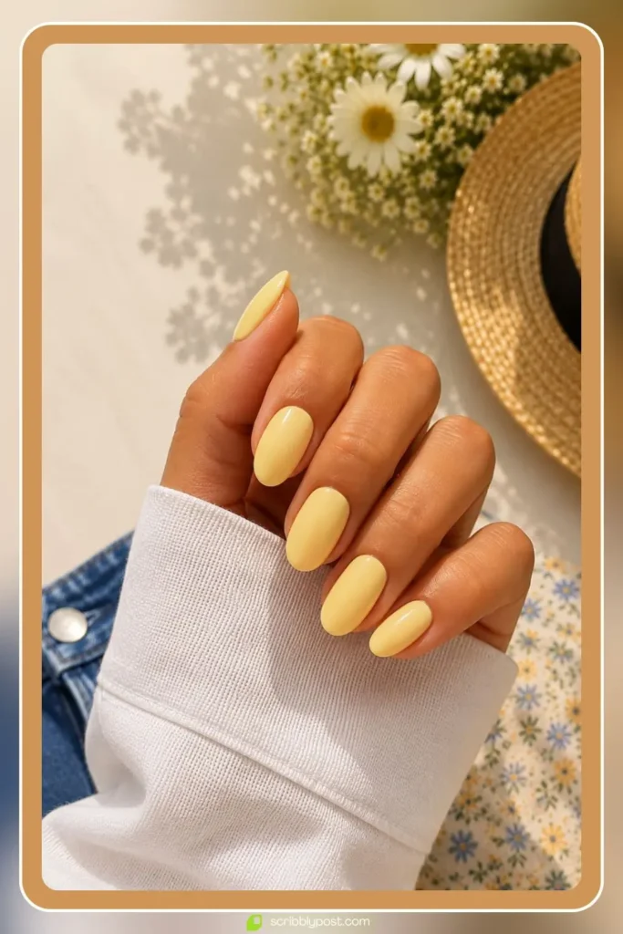 Butter Yellow Nails
